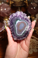 Load image into Gallery viewer, Juicy Purple Amethyst Stalactite Eye on Stand