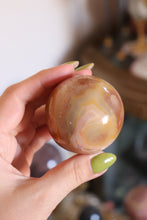 Load image into Gallery viewer, Dreamy Peachy-Pink &amp; Quartzy Carnelian Sphere