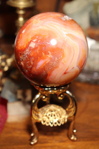 Mossy Peach Carnelian Sphere