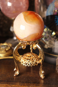 Quartzy Carnelian Sphere