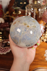 XL Sky Blue Sea Jasper Sphere