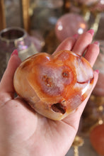 Load image into Gallery viewer, Large Carnelian Heart with Purple Tones &amp; Natural Caves