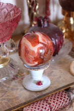 Load image into Gallery viewer, Mossy Strawberry Carnelian Sphere