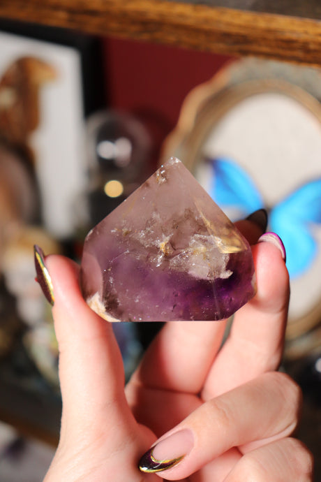 Cloudy Smokey Amethyst Tower