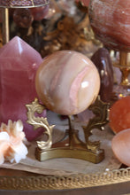 Load image into Gallery viewer, Vintage Brass Scroll Sphere Display