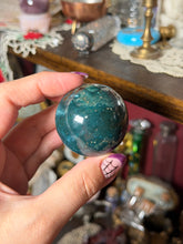 Load image into Gallery viewer, Vibrant Teal Trix Sea Jasper Sphere