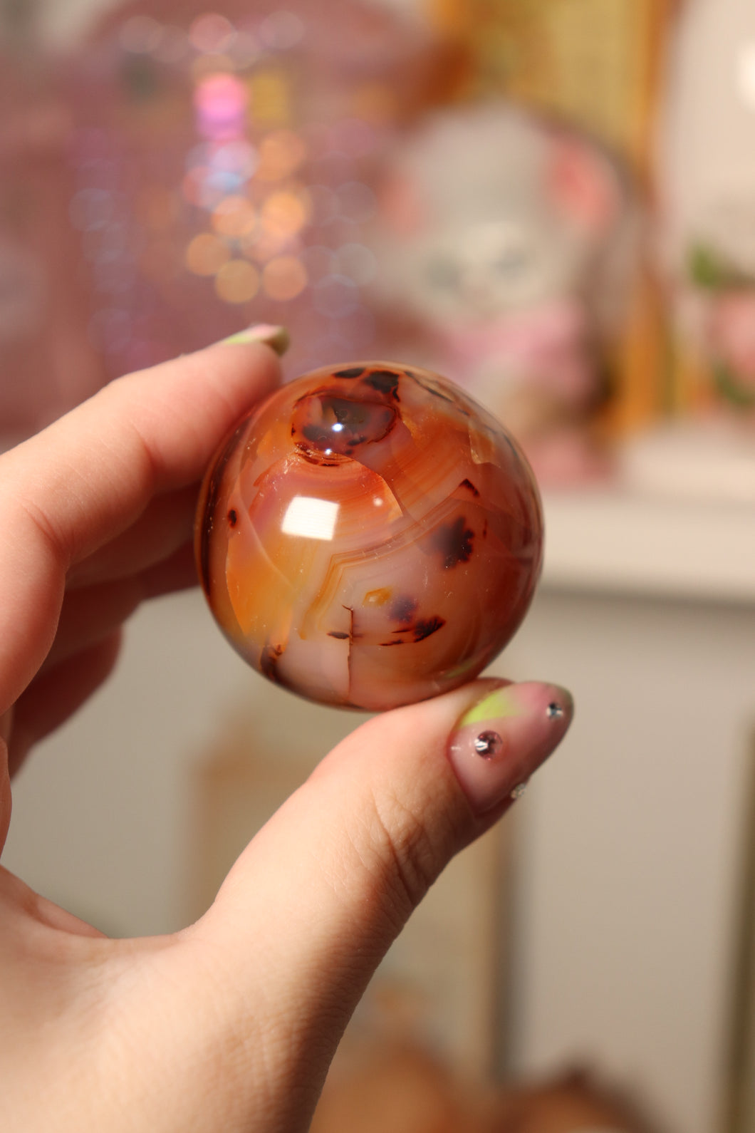 Unique Dendritic Carnelian Sphere