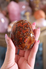 Load image into Gallery viewer, Large Mossy Carnelian Palmstone