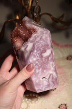 Load image into Gallery viewer, Juicy Lavender Semi-Polished Pink Amethyst Tower
