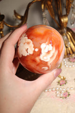 Load image into Gallery viewer, Large Peachy Carnelian Sphere with Quartz