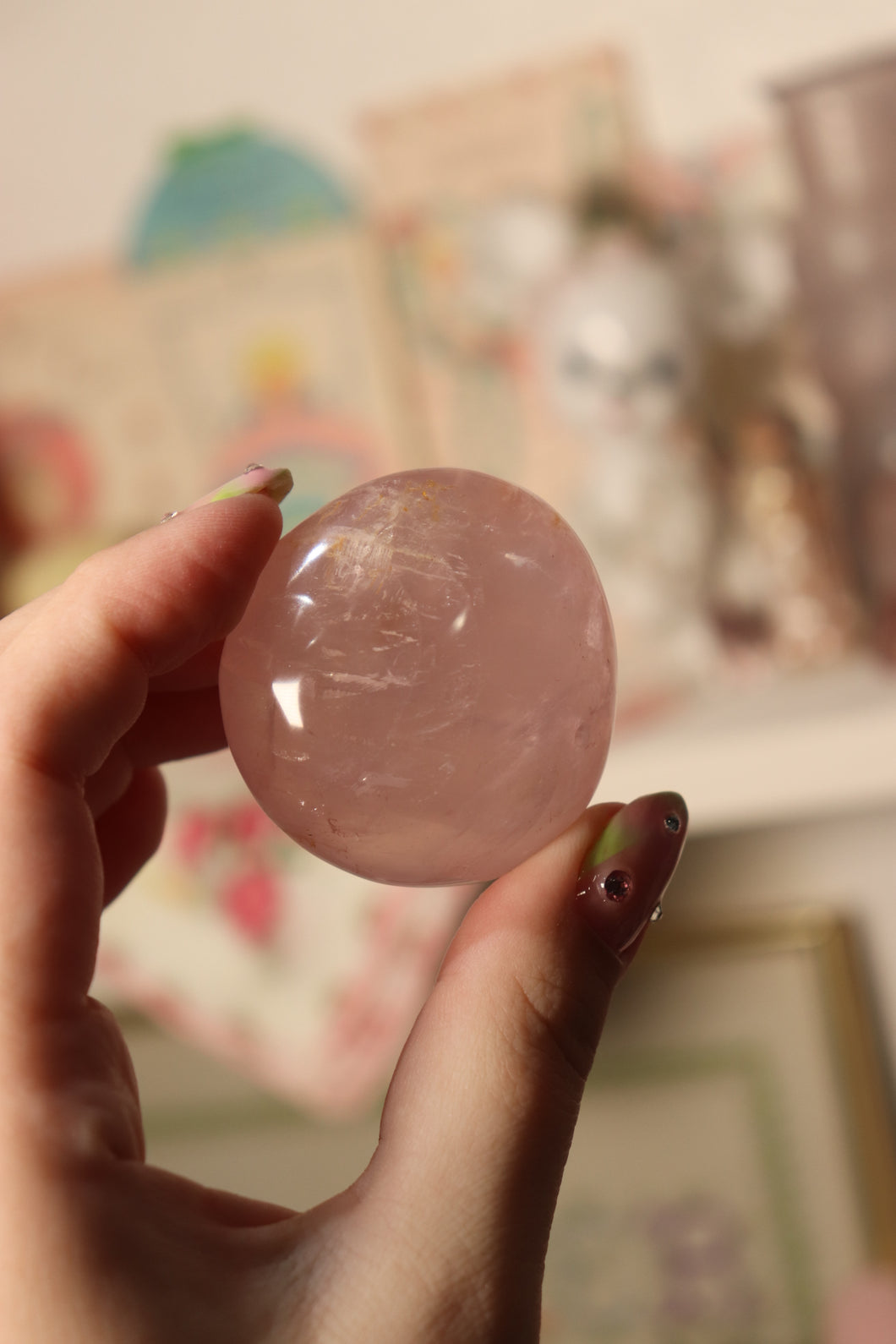 Dreamy STAR Rose Quartz Palmstones - You Choose!