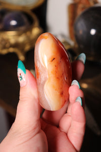 Carnelian Freeform with Quartz