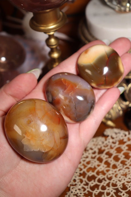 Funky Carnelian Palmstones