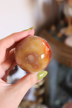 Load image into Gallery viewer, Dreamy Peachy-Pink &amp; Quartzy Carnelian Sphere