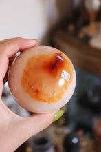 Load image into Gallery viewer, Large Quartzy Peach Carnelian Sphere