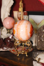Load image into Gallery viewer, Peachy Carnelian x Quartz Sphere