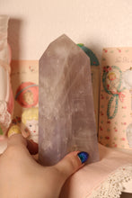 Load image into Gallery viewer, Large Lavender-Blue Rose Quartz Tower