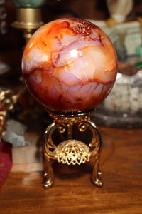 Large Vibrant Carnelian Sphere