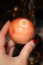 Load image into Gallery viewer, Large Carnelian Eyeball Sphere