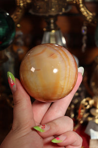 Custard Yellow Carnelian Sphere