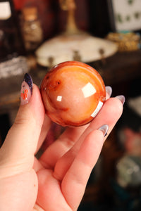 Peachy-Pink Carnelian Sphere