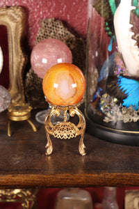 Orange Quartzy Carnelian Sphere