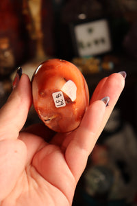 Peachy Carnelian Freeform with Quartz