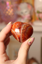 Load image into Gallery viewer, “Rainbow” Carnelian Heart