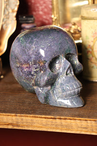 Polished Juicy Grape Agate Skull