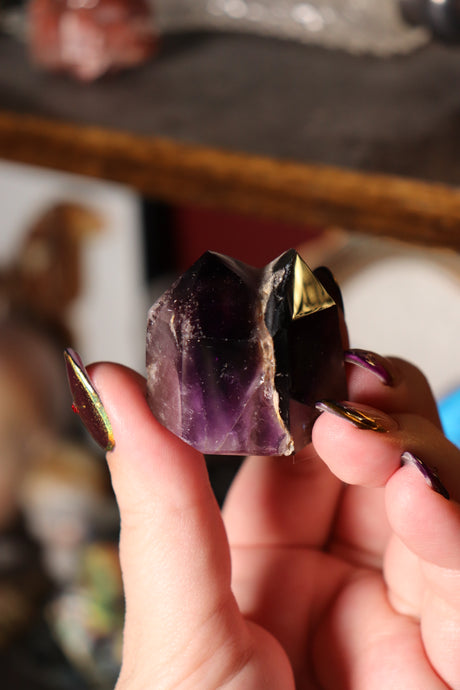 Grape Jelly Twin Amethyst Tower