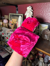 Load image into Gallery viewer, Hot Pink Velvet Crystal Display Pillows