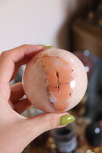 Load image into Gallery viewer, Large Quartzy Peach Carnelian Sphere