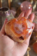 Load image into Gallery viewer, Large Carnelian Heart with Purple Tones &amp; Natural Caves