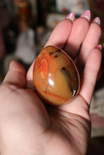 Load image into Gallery viewer, Funky Carnelian Egg with Dark Inclusions