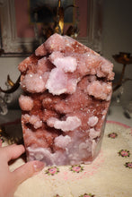 Load image into Gallery viewer, XXL Semi-Polished Saturated Pink Amethyst Tower