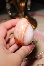 Load image into Gallery viewer, Dreamy Banded Carnelian Egg with Quartz