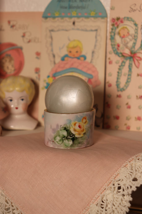 Vintage Floral Sphere Display Stand