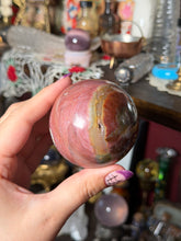 Load image into Gallery viewer, Unique Strawberry Sea Jasper Sphere with Druzy