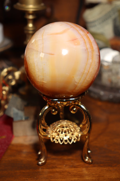 Custard Yellow Carnelian Sphere