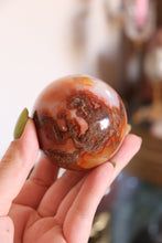 Load image into Gallery viewer, Pink Mossy Carnelian Sphere