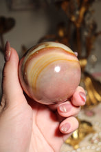 Load image into Gallery viewer, “Watercolor” Pink-Toned Polychrome Jasper Sphere