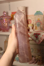 Load image into Gallery viewer, XL Lavender Rose Quartz Tower