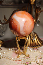 Load image into Gallery viewer, Large Peachy Carnelian Sphere with Quartz