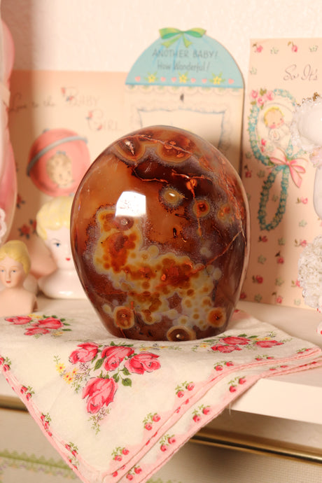 Chunky Unique Carnelian Freeform with Quartz