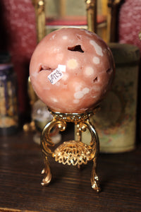 Bubblegum Pink Amethyst x Flower Agate Sphere