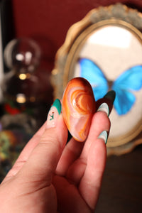 Pink & Orange Carnelian Heart with Quartz