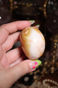 Carnelian Palmstones with Quartz