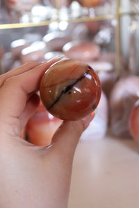 Toasty Peach Carnelian Mushie