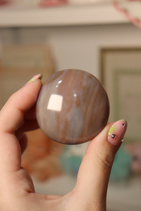 Neutral-Pink Sea Jasper Palmstone