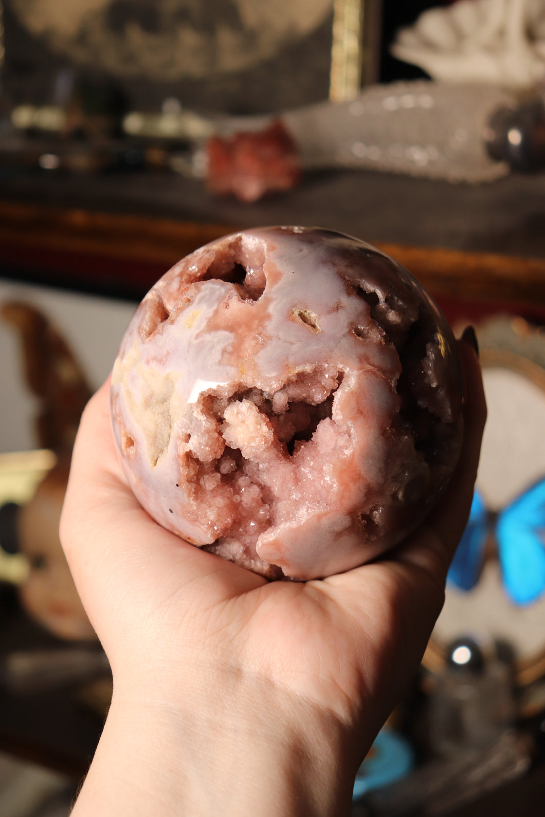 Mixed Berry Pink Amethyst Sphere